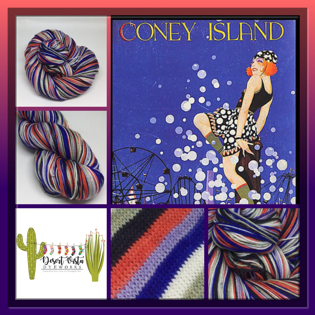 Coney Island Six Stripe Self Striping Sock Yarn