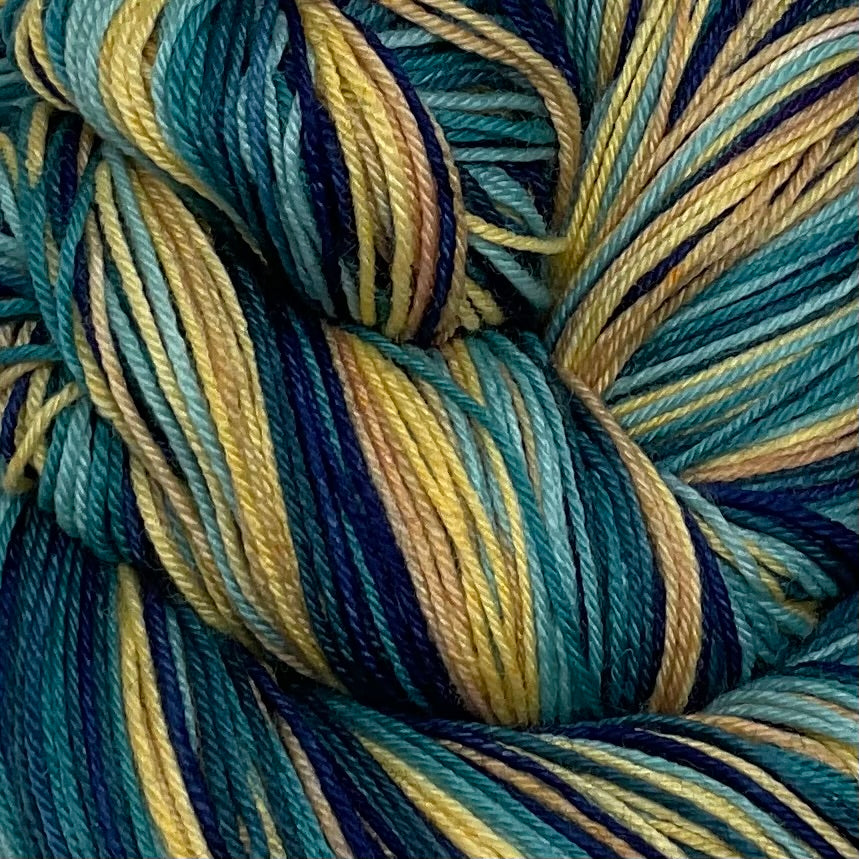 Indigo Desert Night Six Stripe Self Striping Yarn