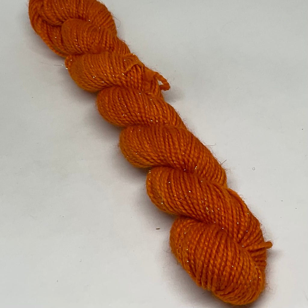 Single Orange Mini Skein for Toes and Heels Approx. 92 yards