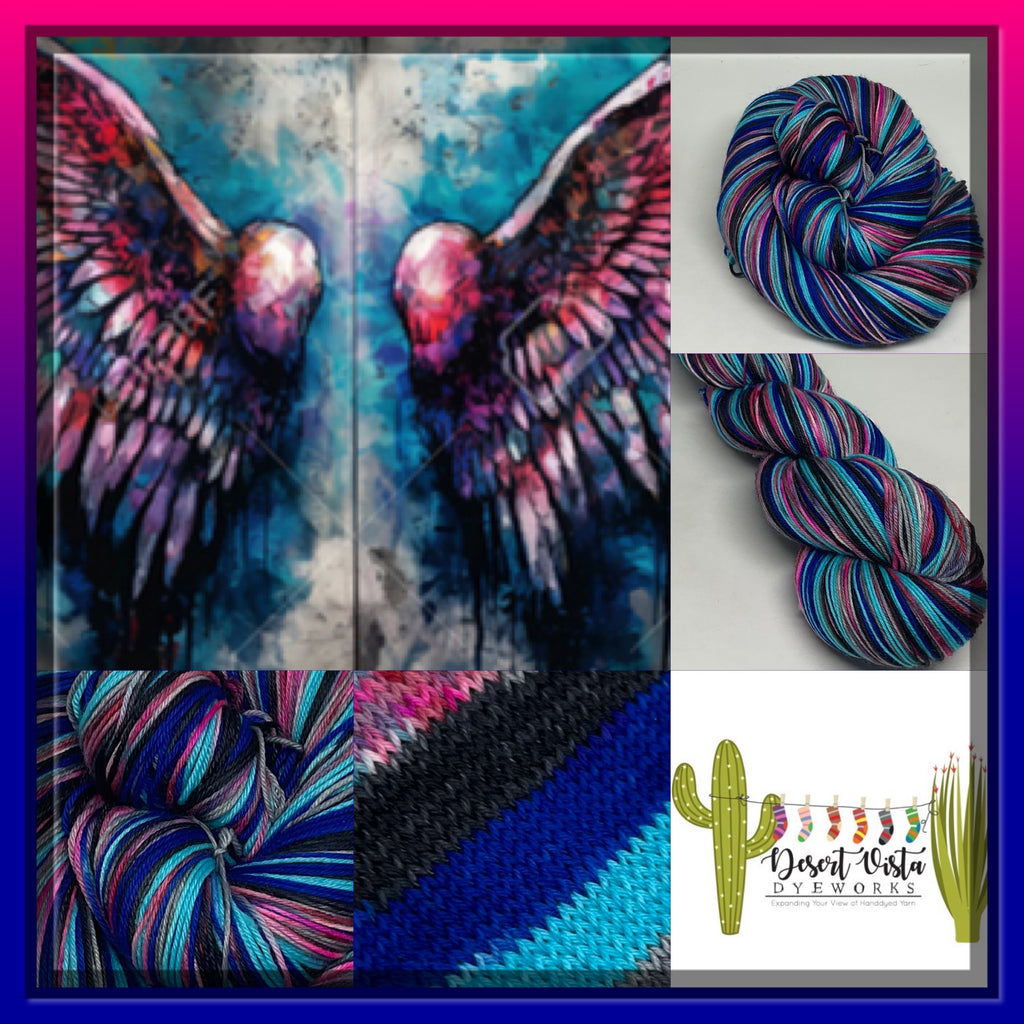 Angel Wings Five Stripe Self Striping Yarn