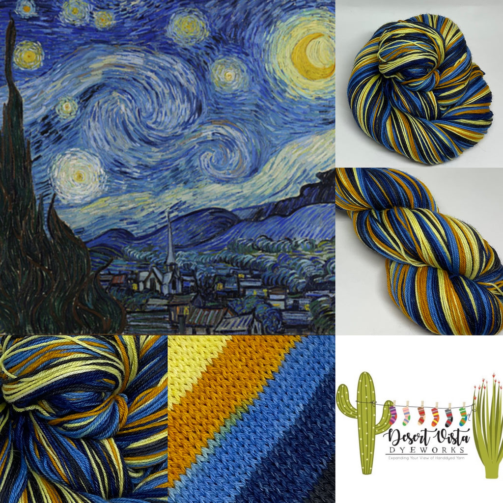 Van Gogh’s Starry Night Five Stripe Self Striping Yarn