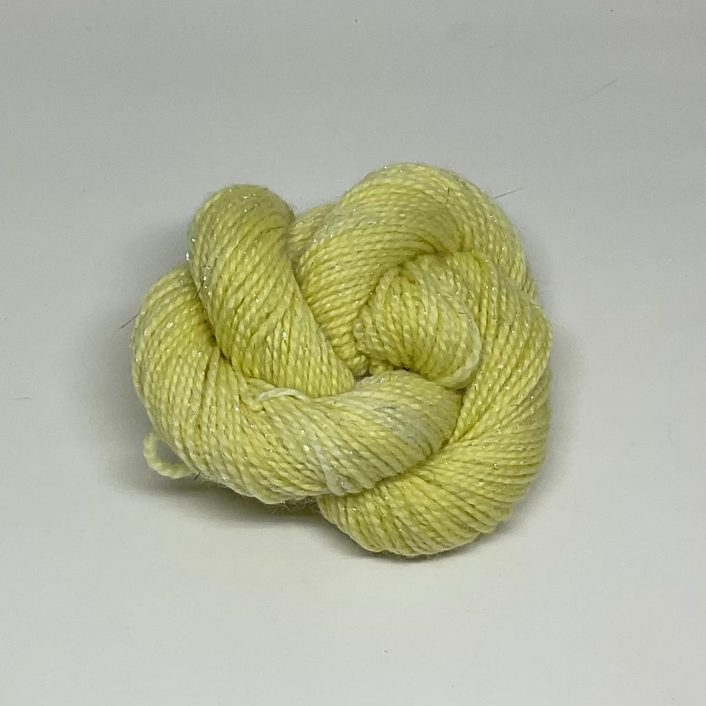 Single pastel Yellow Mini Skein for Toes and Heels Approx. 92 yards