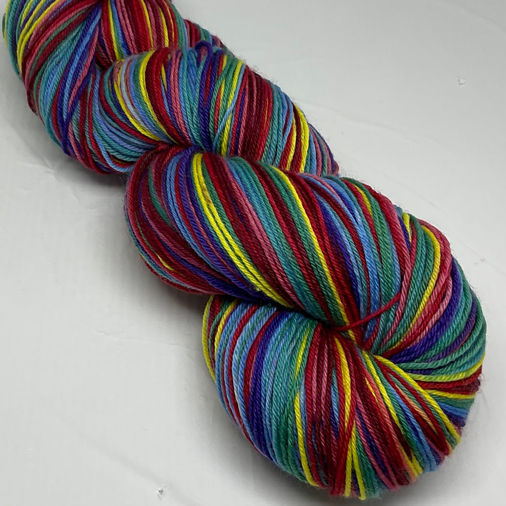 Rainbows Run the World Eight Stripe Self Striping Yarn