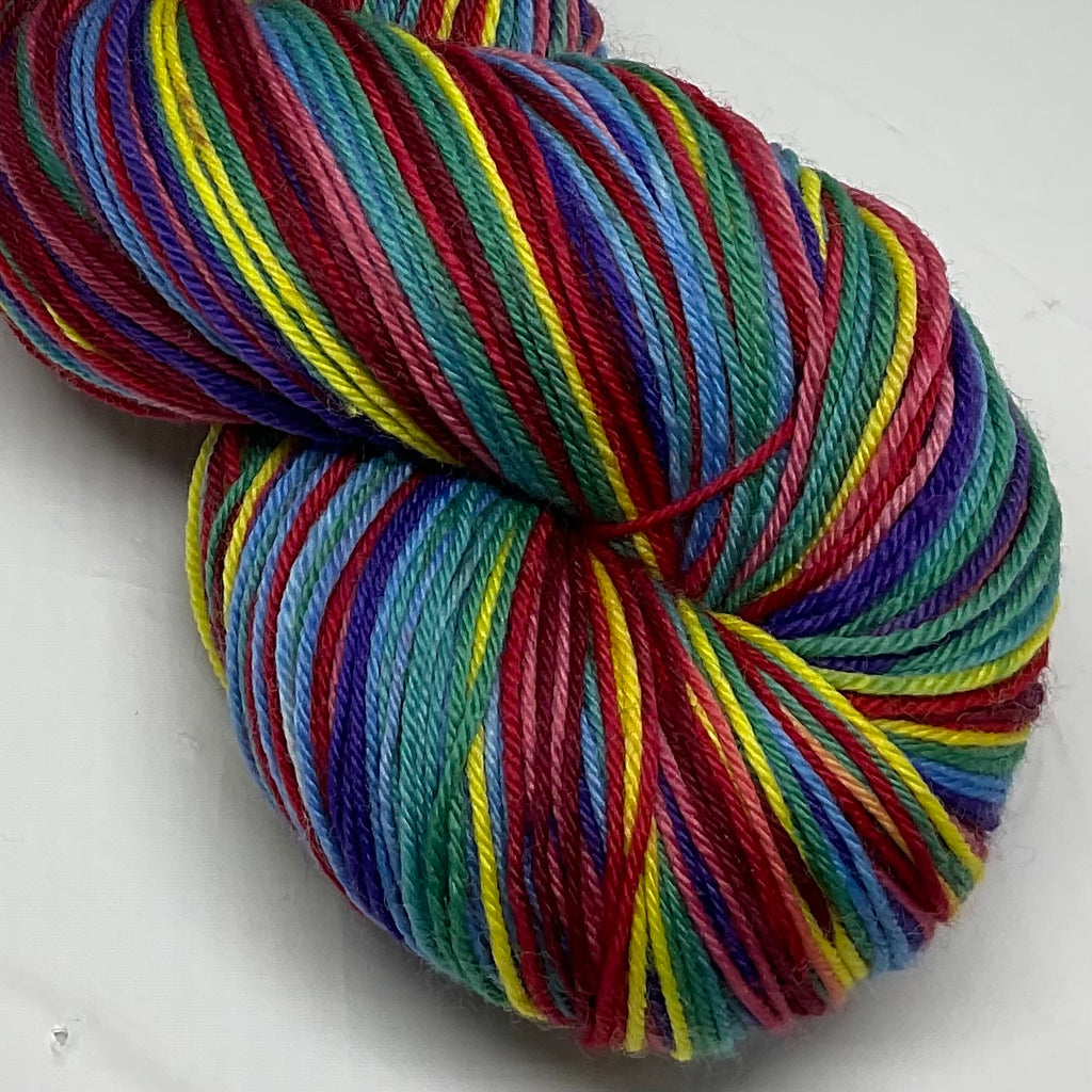 Rainbows Run the World Eight Stripe Self Striping Yarn