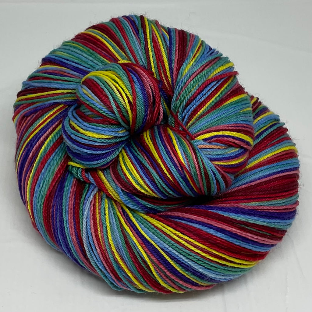 Rainbows Run the World Eight Stripe Self Striping Yarn