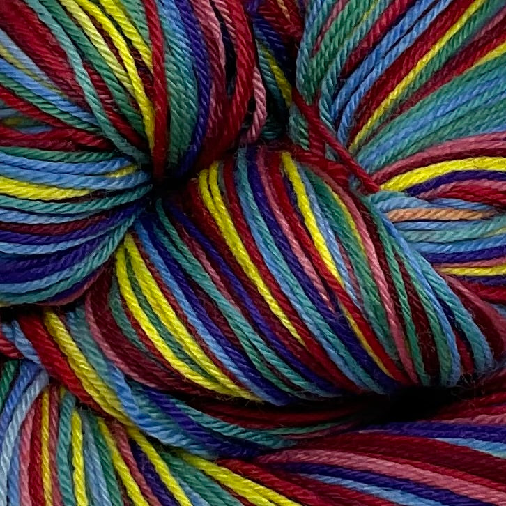 Rainbows Run the World Eight Stripe Self Striping Yarn