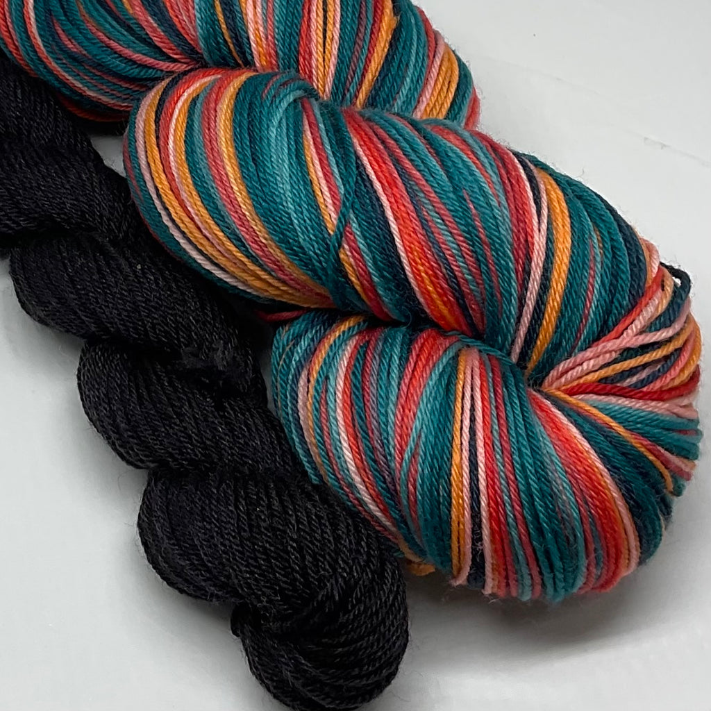 Parasite Eight Stripe Self Striping Yarn with Coordinating Mini Skein