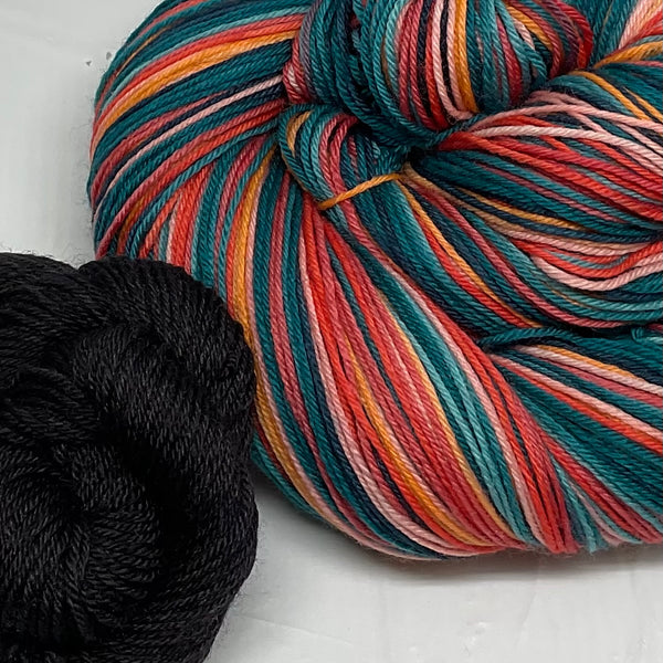 Parasite Eight Stripe Self Striping Yarn with Coordinating Mini Skein