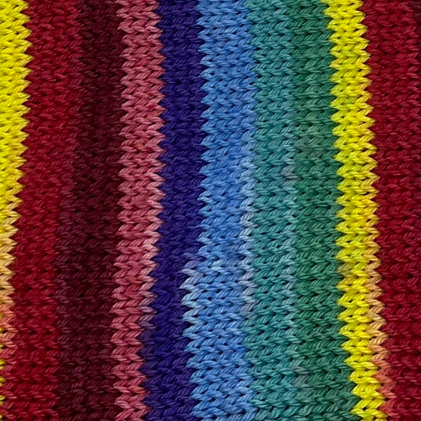 Rainbows Run the World Eight Stripe Self Striping Yarn