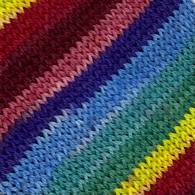 Rainbows Run the World Eight Stripe Self Striping Yarn