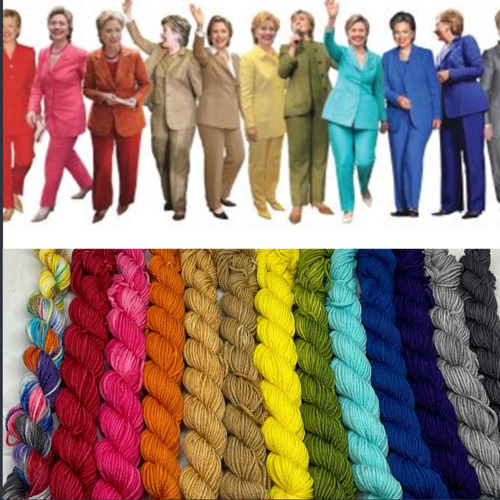 Rainbow Pantsuits Thirteen Mini Skeins Yarn Set