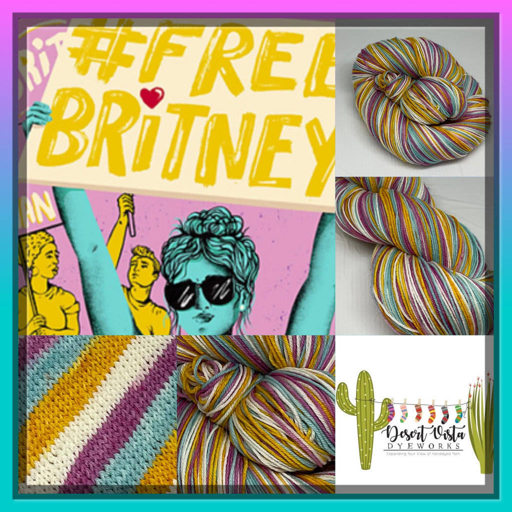 Free Britney Four Stripe Self Striping Yarn