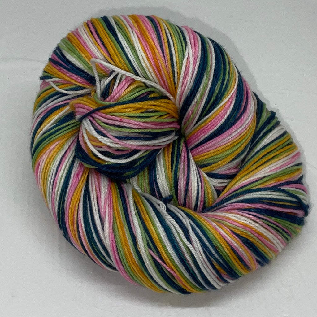 13th Anniversary Flower: Chrysanthemum Five Stripe Self Striping Yarn