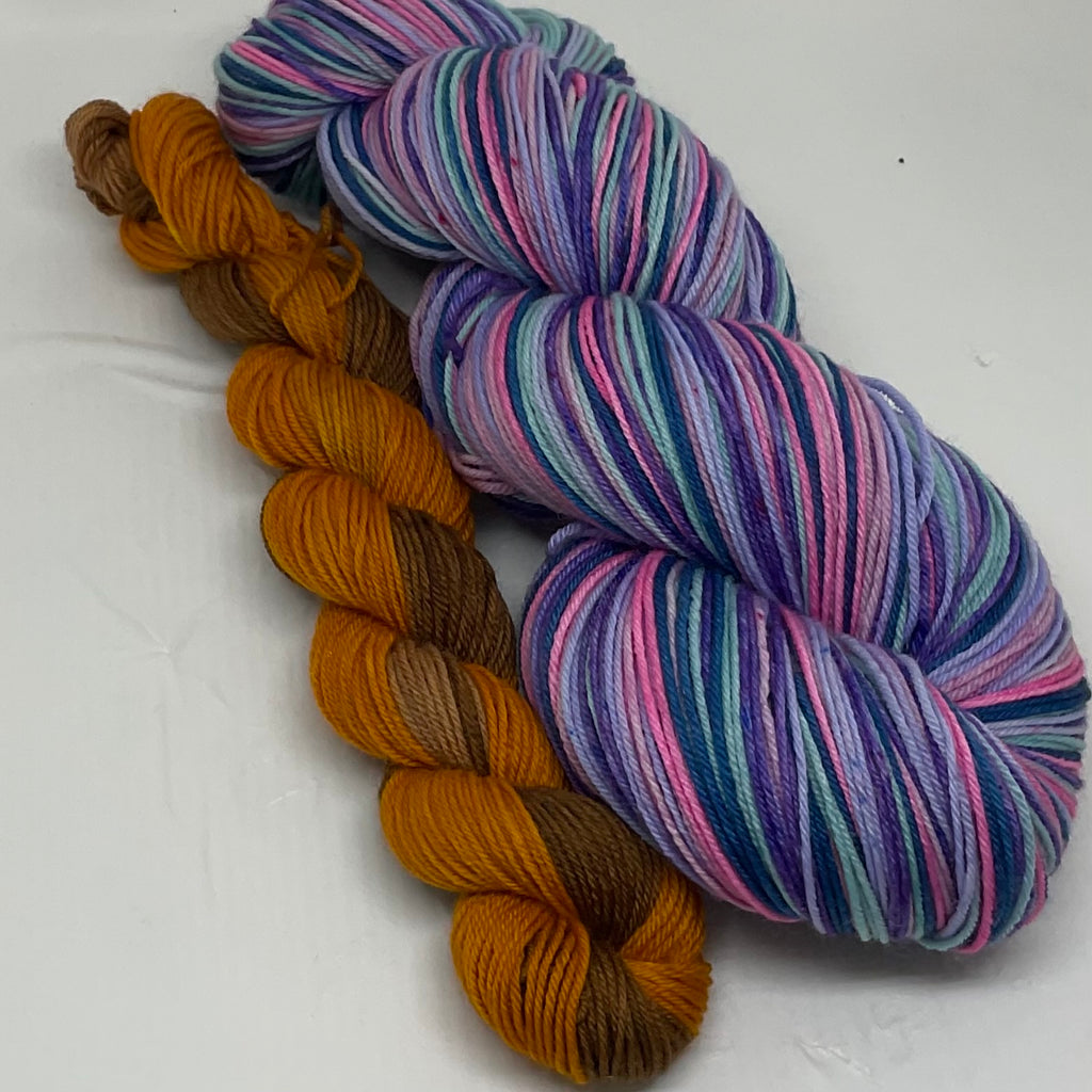 Beer Love Six Stripe Self Striping Yarn with Coordinating Mini Skein