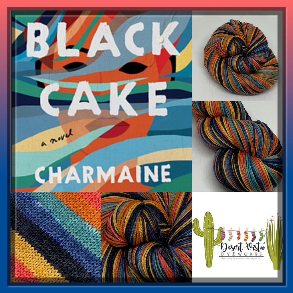 Black Cake Six Stripe Self Striping Yarn