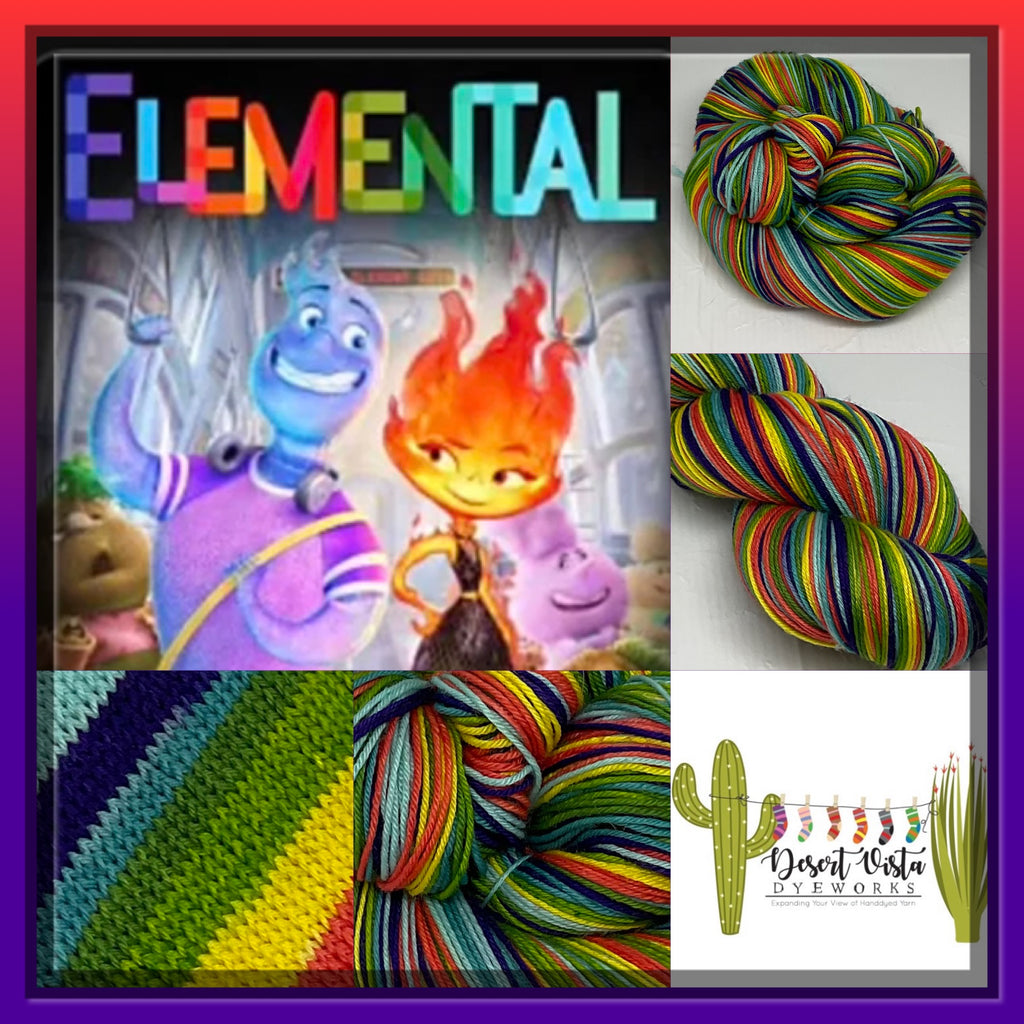 Elemental Seven Stripe Self Striping Yarn