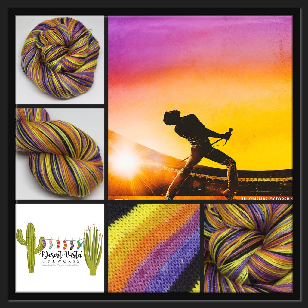 Bohemian Rhapsody Six Stripe Self Striping Sock Yarn