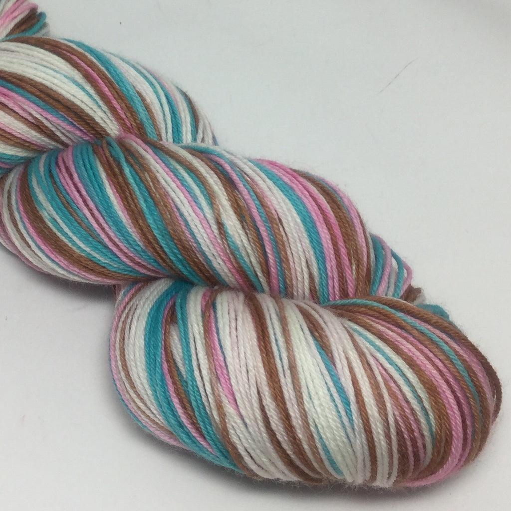 Hot Chocolate & Marshmallows Five Stripe Self Striping Yarn