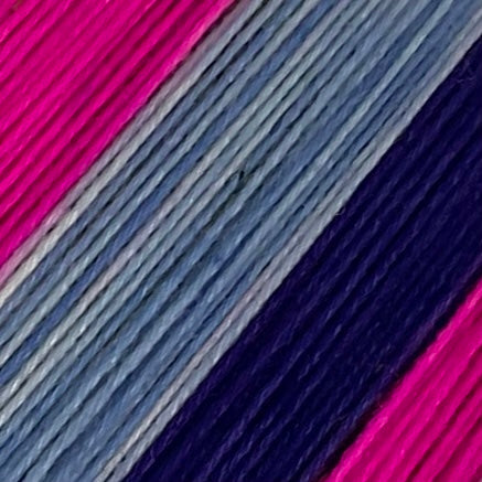 Pink Spotted Tree Frog Three Stripe Self Striping Yarn with Mini Skein for Toes and Heels