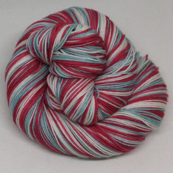 Holiday Holly Cup Three Stripe Self Striping Yarn