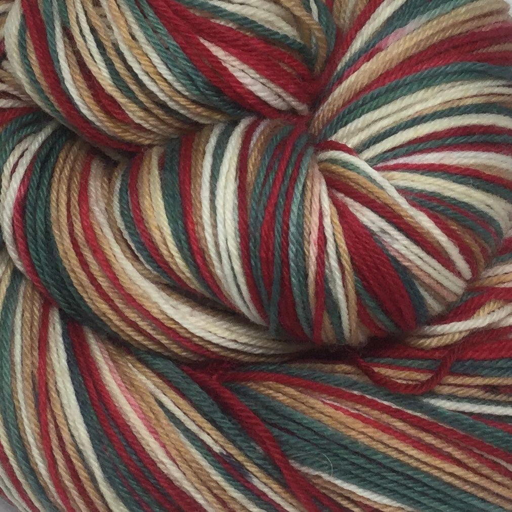 Vintage Advent Box Four Stripe Self Striping Sock Yarn