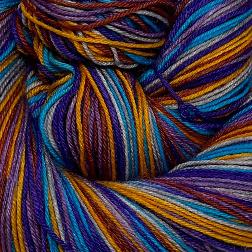 Crystal Six Stripe Self Striping Sock Yarn