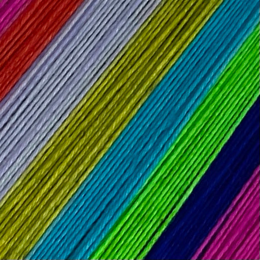 Neon Chameleon Seven Stripe Self Striping Yarn