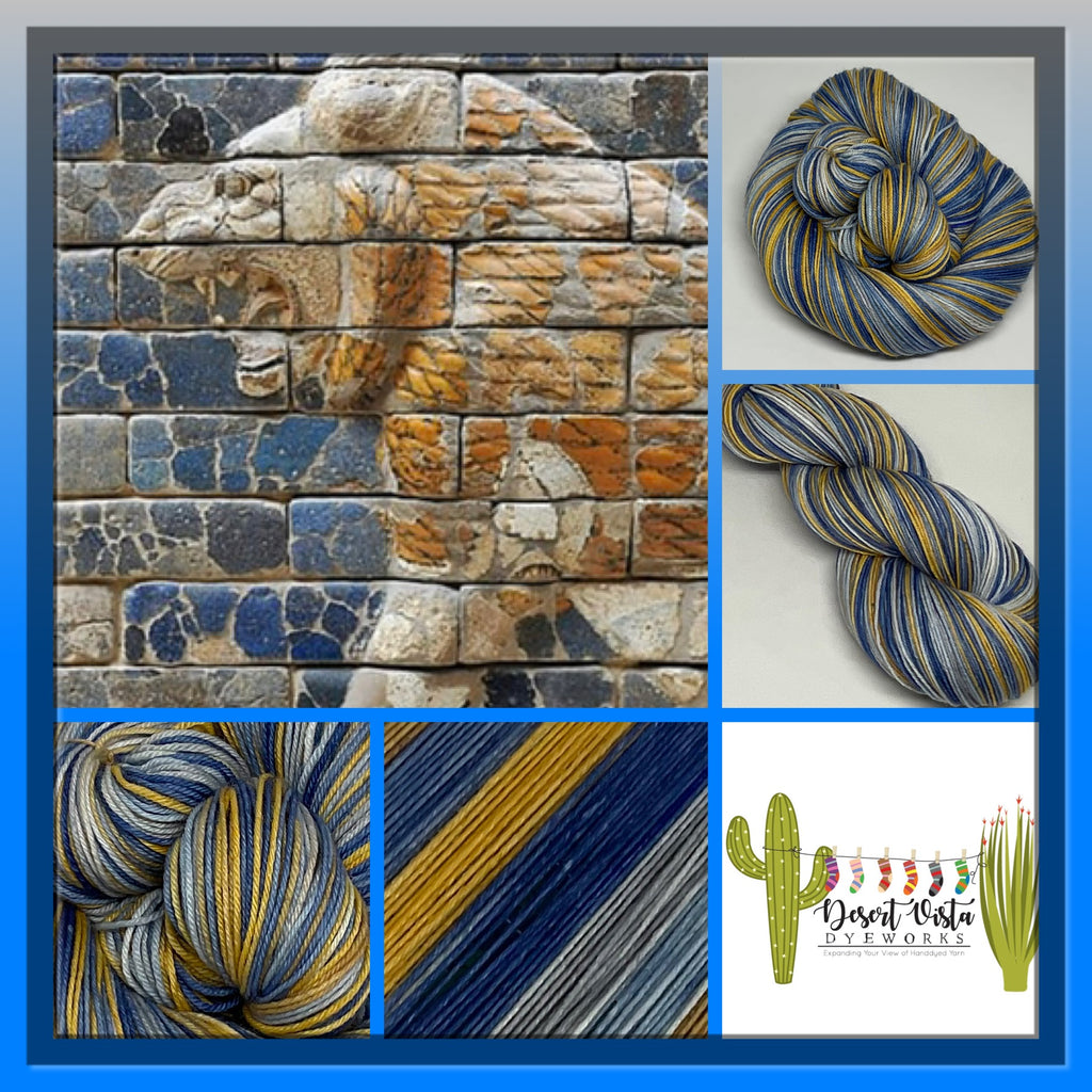 Lion Wall Six Stripe Self Striping Sock Yarn