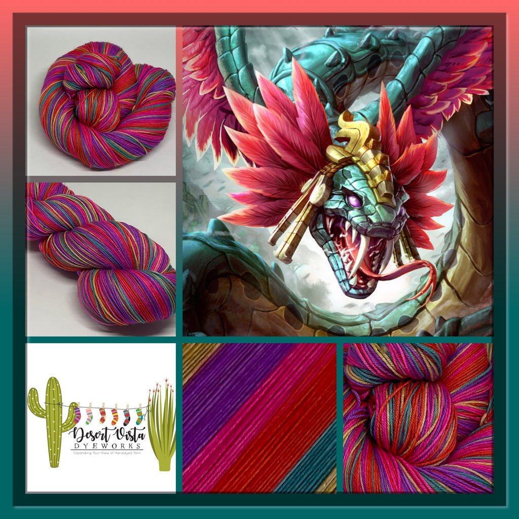 Kukulkan - Feathered Serpent God Five Stripe Self Striping Yarn