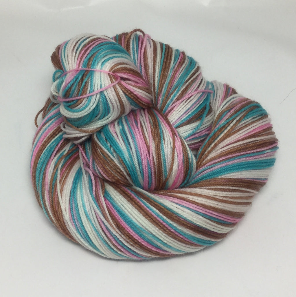 Hot Chocolate & Marshmallows Five Stripe Self Striping Yarn