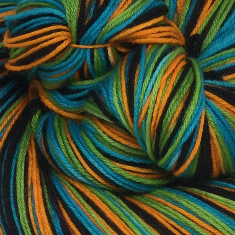 Papaya Month Four Stripe Self Striping Yarn