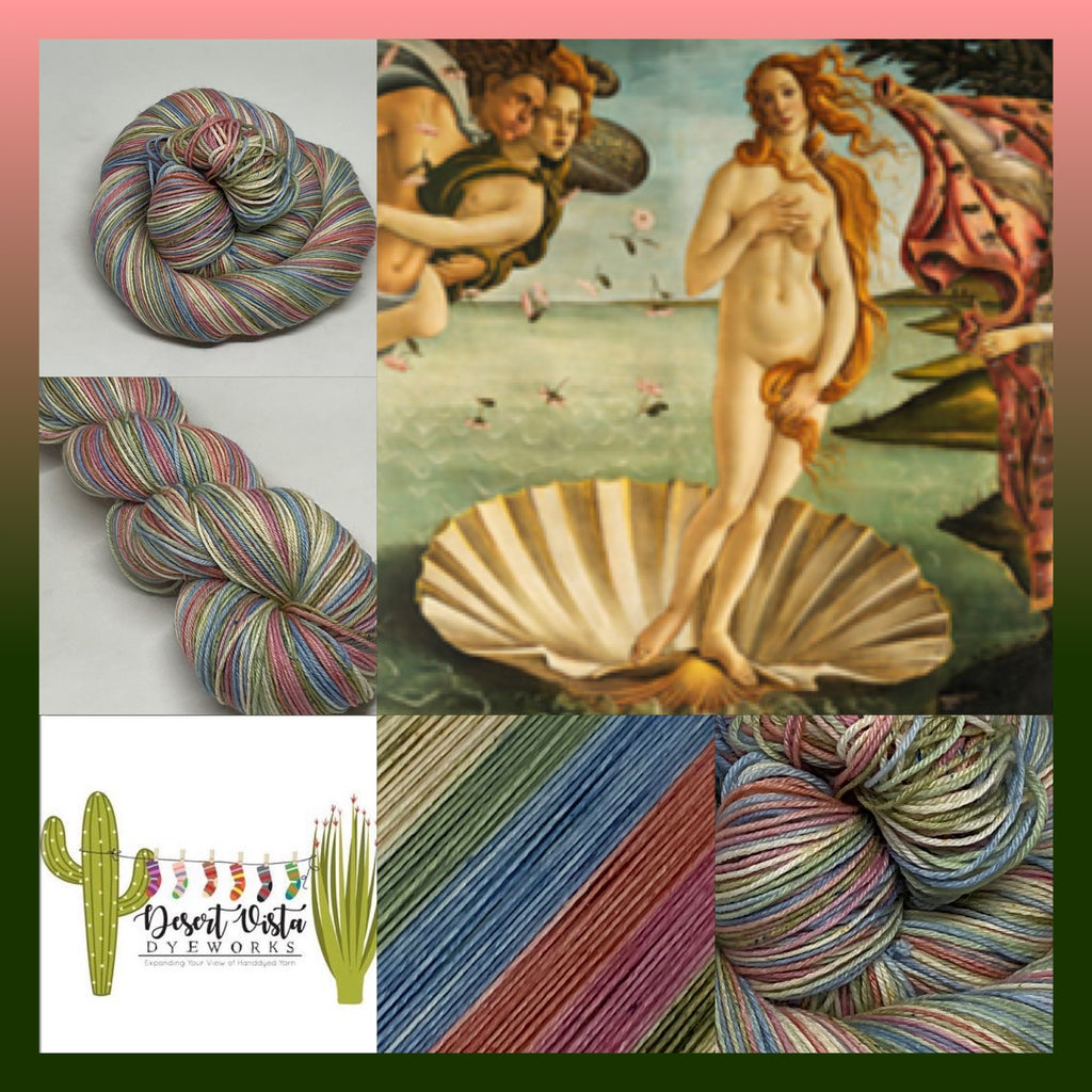 The Birth of Venus Six  Stripe Self Striping Yarn