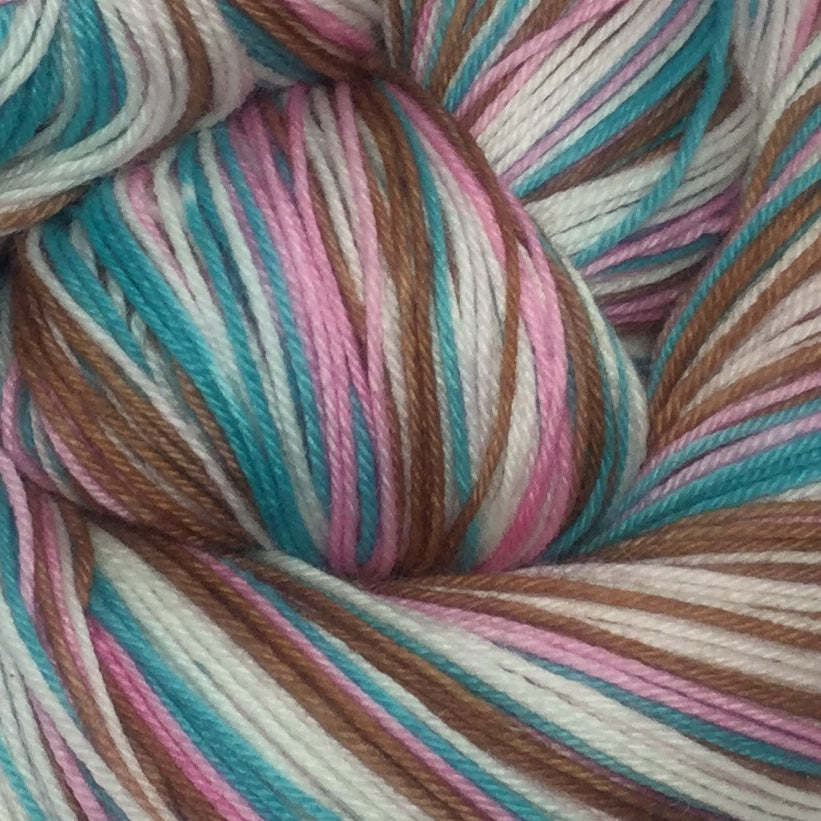 Hot Chocolate & Marshmallows Five Stripe Self Striping Yarn