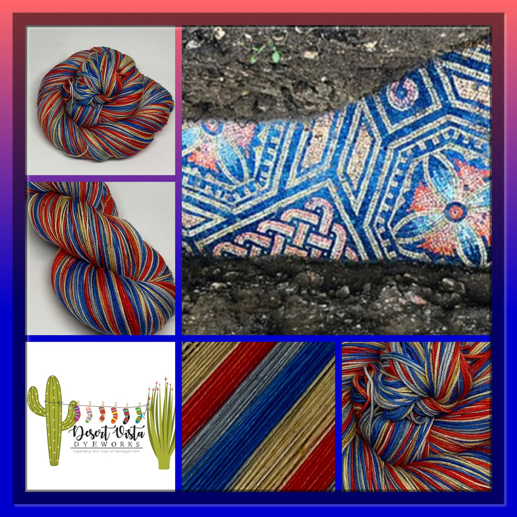 Vapolicelli Mosaic Four Stripe Self Striping Sock Yarn