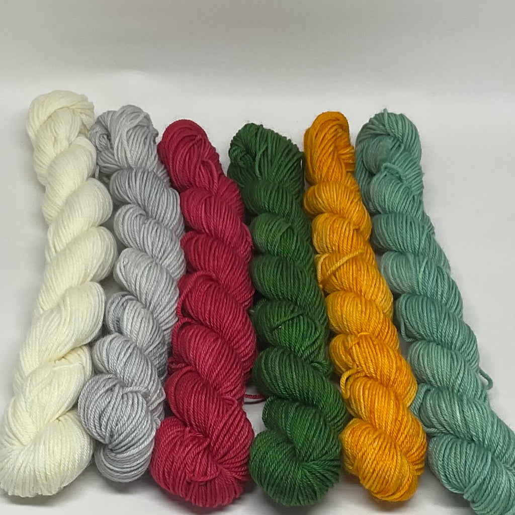 Holiday Mini Skein Set for Toes and Heels Approx. 552 yards