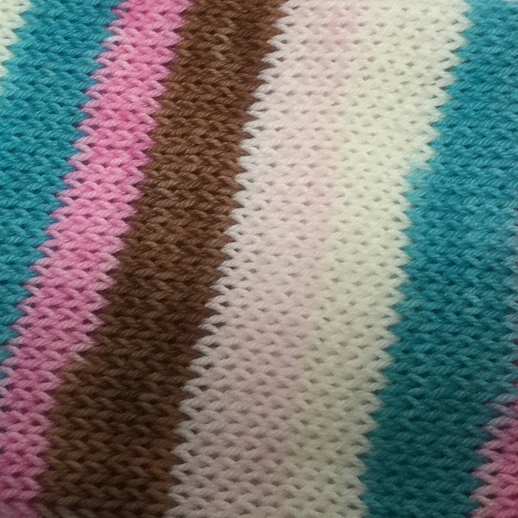 Hot Chocolate & Marshmallows Five Stripe Self Striping Yarn