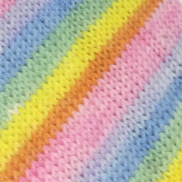 Spring Rainbow Six Stripe Self Striping Yarn