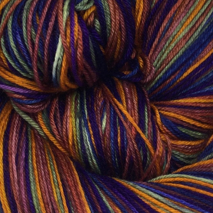 Autumn Rainbow Six Stripe Self Striping Yarn