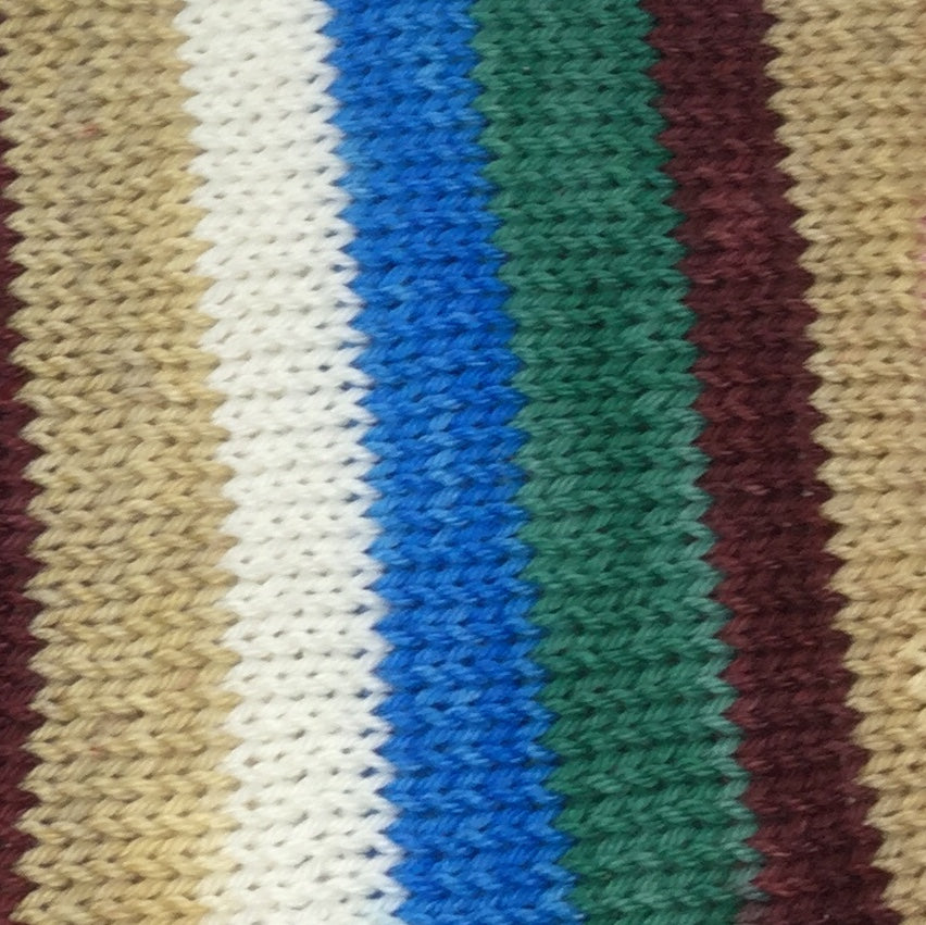 Tierra del Fuego Five Stripe Self Striping Sock Yarn