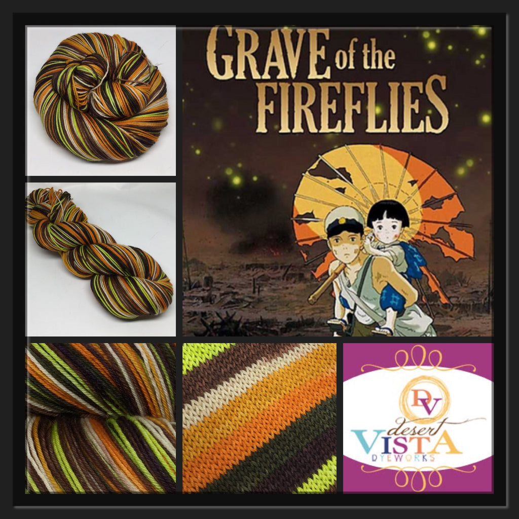 Grave of the Fireflies Seven Stripe Self Striping Yarn