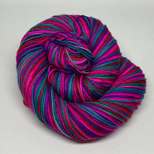 Ruby Four Stripe Self Striping Sock Yarn