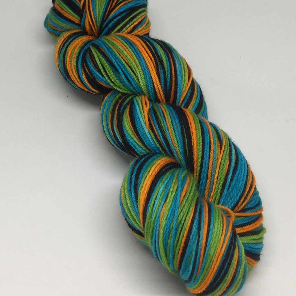 Papaya Month Four Stripe Self Striping Yarn