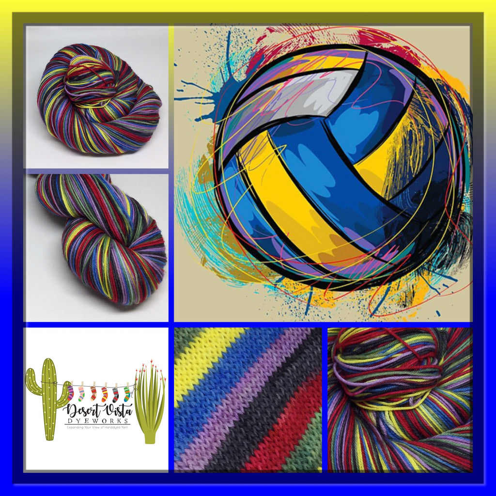 Volleyball Six Stripe Self Striping Sock Yarn