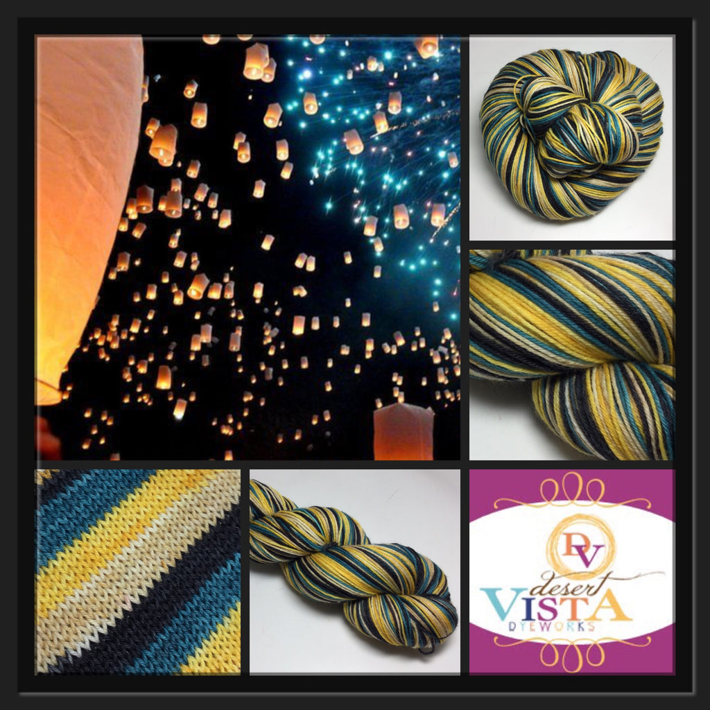 Festival of Lights Four Stripe Self Striping Yarn