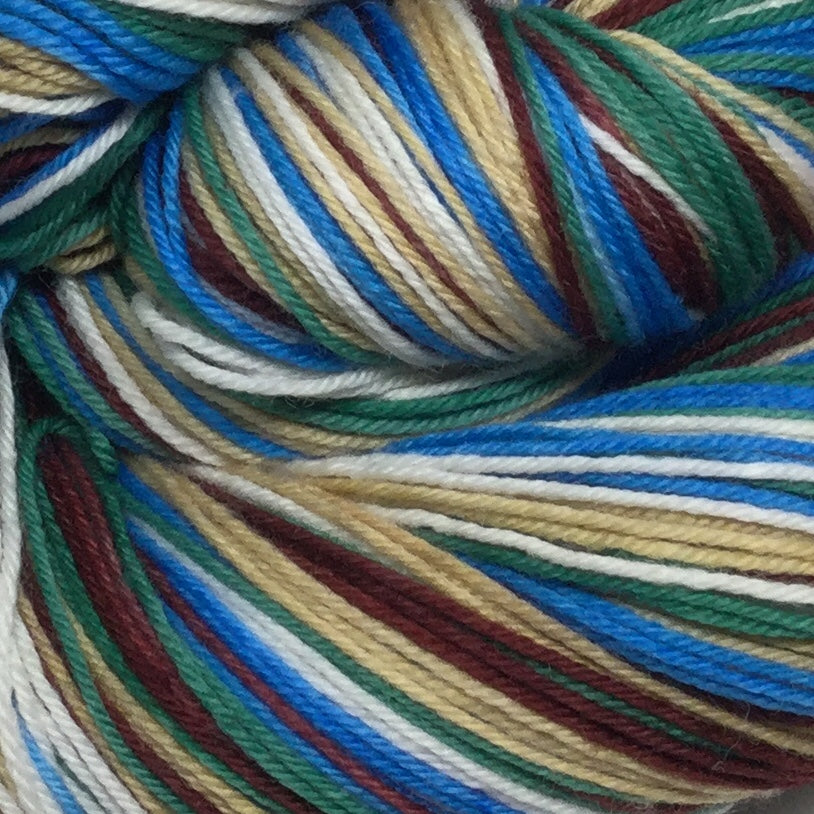 Tierra del Fuego Five Stripe Self Striping Sock Yarn