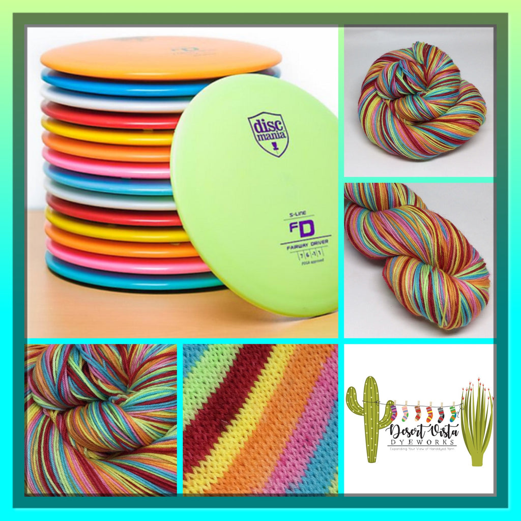 Disc Golf Six Stripe Self Striping Sock Yarn