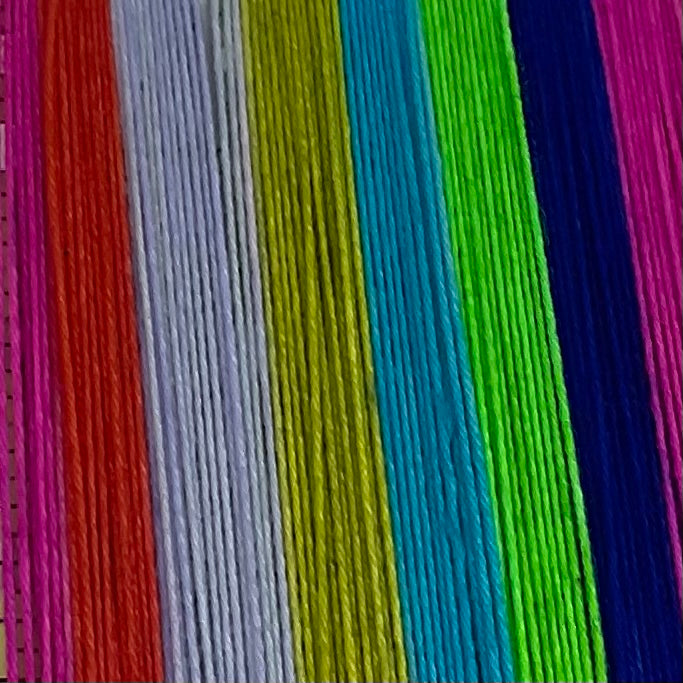 Neon Chameleon Seven Stripe Self Striping Yarn