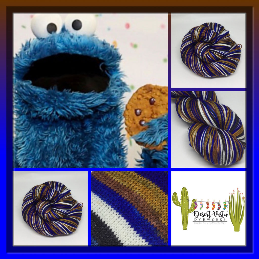 Cookie Monster Six Stripe Self Striping Yarn