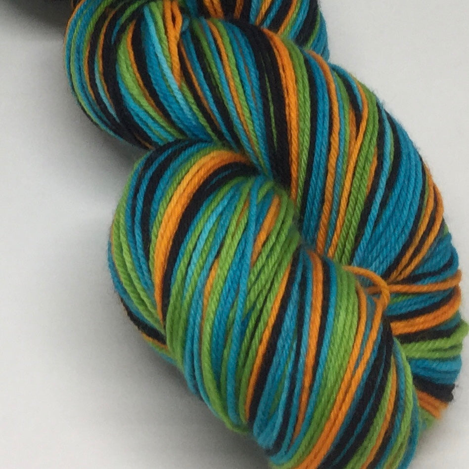Papaya Month Four Stripe Self Striping Yarn