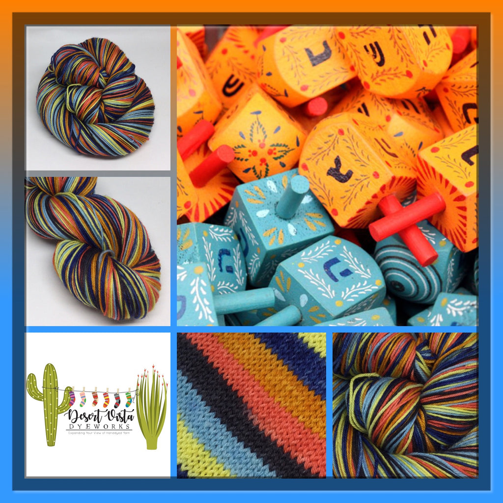 Dreidels Six Stripe Self Striping Yarn